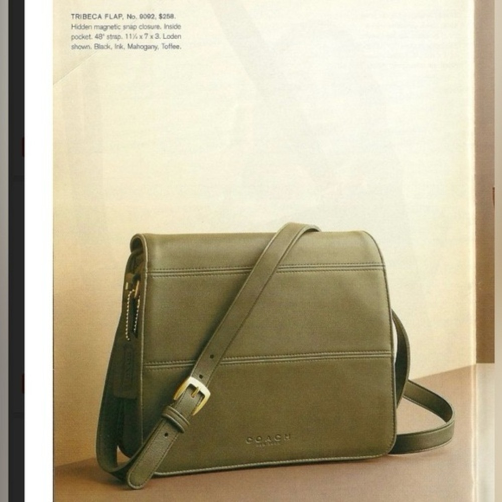 Extremely Rare Green Vintage Coach Crossbody Adjustable Bag